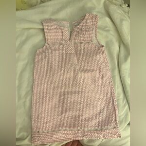 Vineyard Vines seersucker Pink and White Striped Sleeveless Top